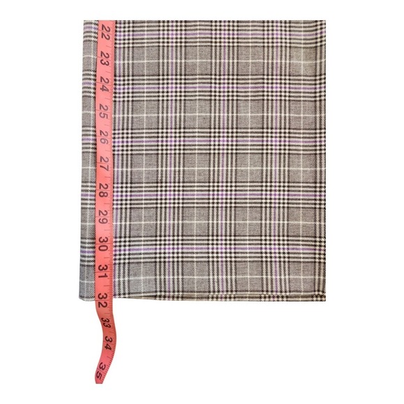 Halogen Plaid Wide Leg Crop Pants Brown Purple Stretch Size 4P Workwear - Picture 5 of 12